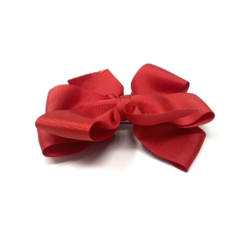 Nordstrom Vintage Preowned Red Grosgrain Ribbon French Barrette Knot Bow